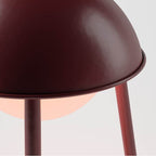 Bulbrite K70101 Oxblood Cordless Table Lamp Helmet Oxblood Image 4