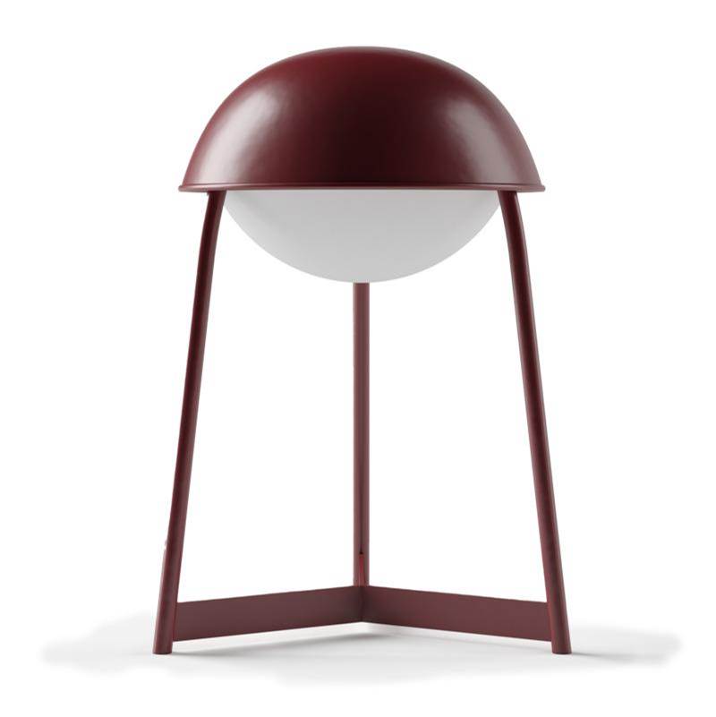 Bulbrite K70101 Oxblood Cordless Table Lamp Helmet Oxblood Image 1