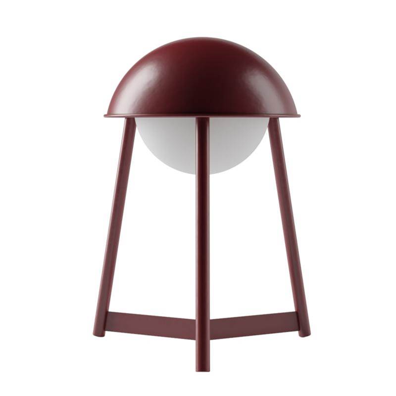 Bulbrite K70101 Oxblood Cordless Table Lamp Helmet Oxblood Image 3