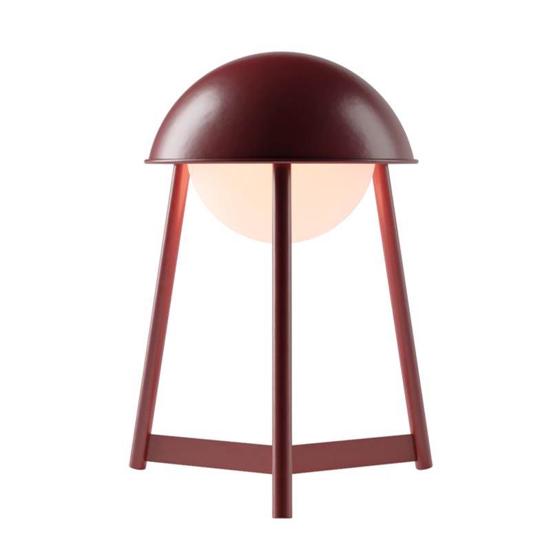Bulbrite K70101 Oxblood Cordless Table Lamp Helmet Oxblood Image 2