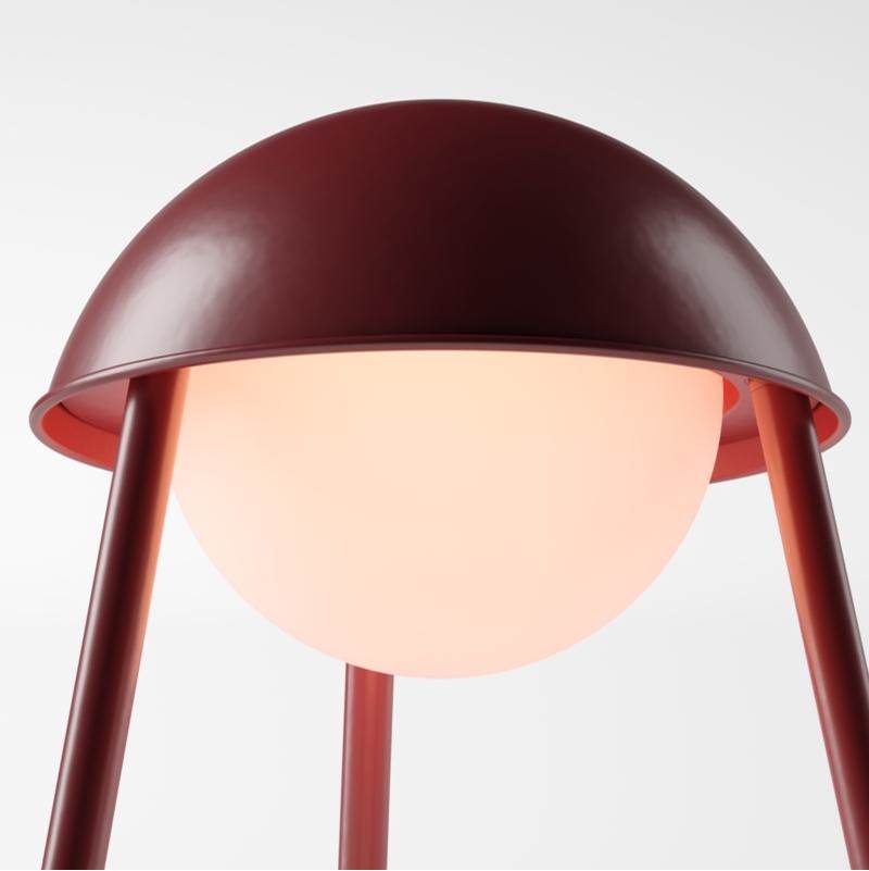 Bulbrite K70101 Oxblood Cordless Table Lamp Helmet Oxblood Image 7