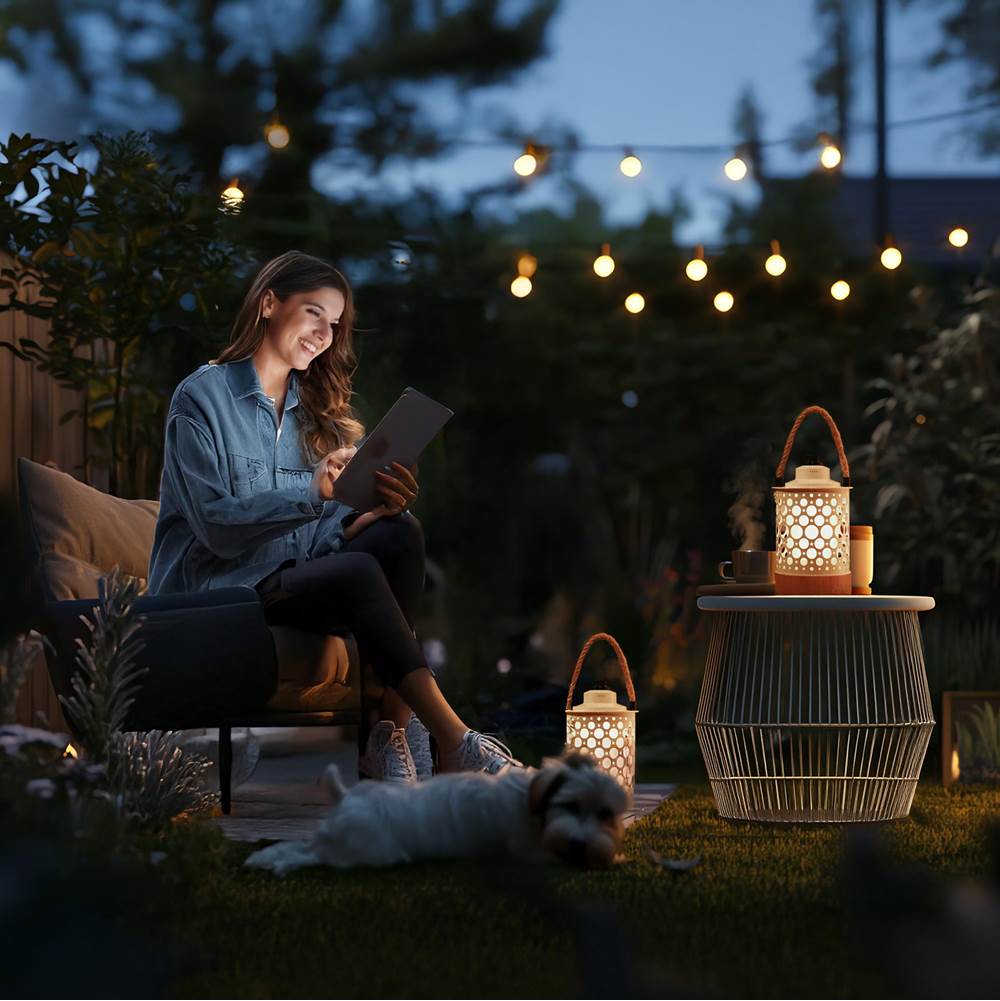 Bulbrite  Cordless Table Lamp Stargaze White