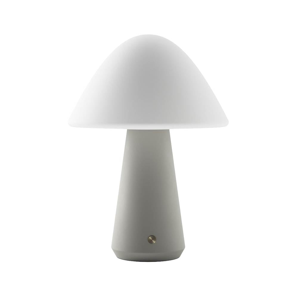 Bulbrite K70603 Gray Cordless Table Lamp Mushroom Gray Image 1