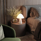 Bulbrite  Cordless Table Lamp Mushroom Gray