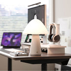 Bulbrite K70603 Gray Cordless Table Lamp Mushroom Gray Image 2