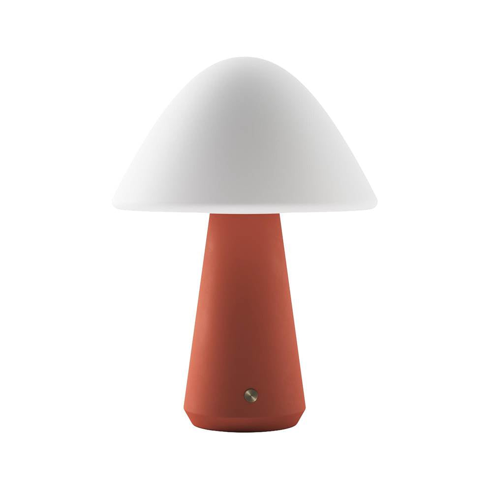 Bulbrite K70602 Terracotta Cordless Table Lamp Mushroom Terracotta Image 1