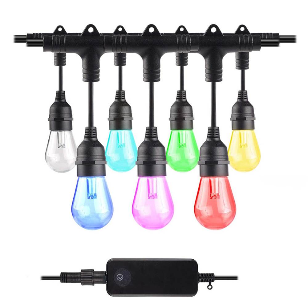Bulbrite 814361  36' Smart String Light 18 Sockets W Led 0.3w S14 Clear Plastic Lamps Image 1