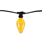 Bulbrite 810150 Amber 14' String Light 10 Sockets Kit Black W/15w Fiesta Amber E12 Lamps Image 1