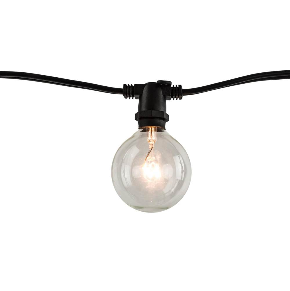 Bulbrite 810054 Black 14' String Light 10 Sockets Kit Black W/11w G16 Clear 120v E12 Lamps Image 1