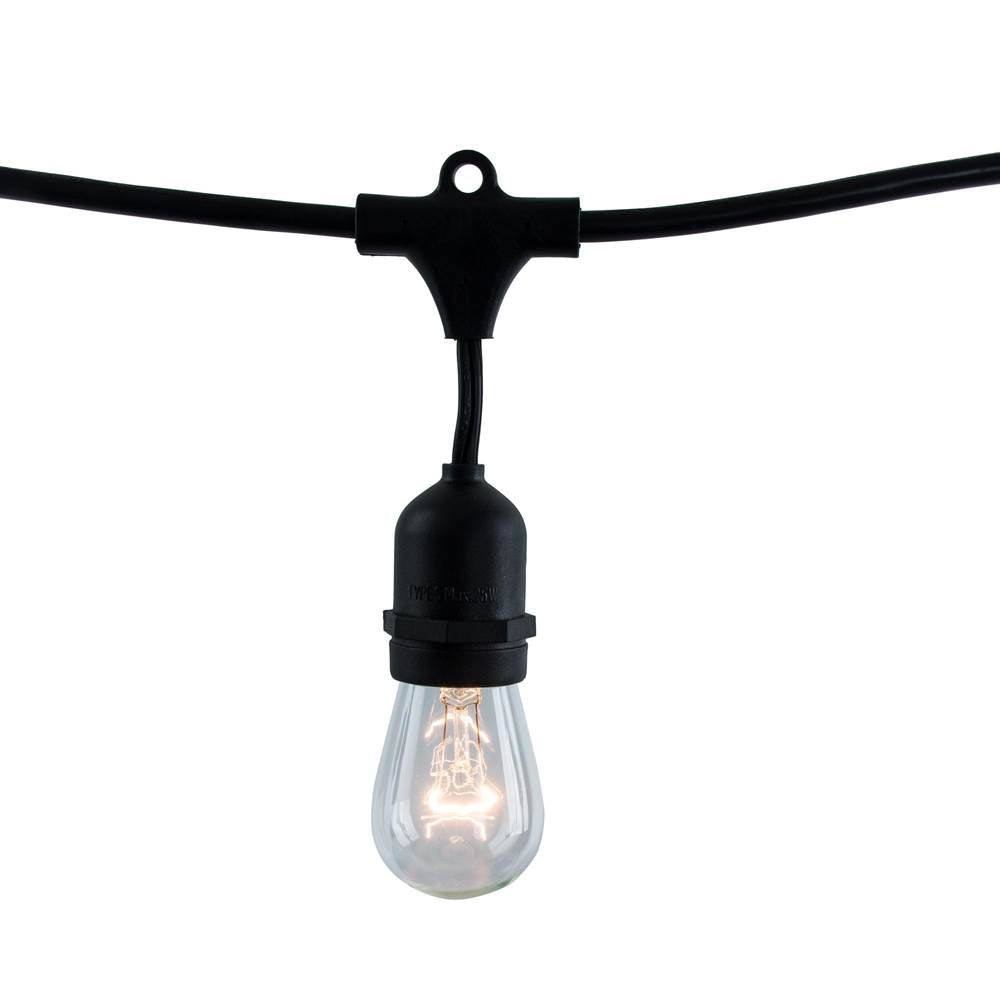 Bulbrite 810002 Black 48' String Light Set W/s14 Lamps Image 1