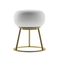 Bulbrite K70301 Brushed Brass Cordless Table Lamp Tripod Brushed Brass Oval Glass Image 1