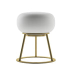 Bulbrite K70301 Brushed Brass Cordless Table Lamp Tripod Brushed Brass Oval Glass Image 1