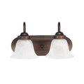 Capital Lighting Arthur 14'' W X 8'' H X 8'' E 2-light Vanity In Burnished Bronze With White Faux Alabaster Glass Shades