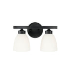 Capital Lighting Jameson 13'' W X 8.5'' H X 7.5'' E 2-light Soft White Glass Vanity In Bronze