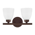 Capital Lighting Jameson 13'' W X 8.5'' H X 7.5'' E 2-light Soft White Glass Vanity In Bronze