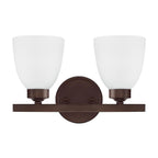 Capital Lighting Jameson 13'' W X 8.5'' H X 7.5'' E 2-light Soft White Glass Vanity In Bronze