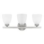 Capital Lighting Jameson 21'' W X 8.5'' H X 7.5'' E 3-light Soft White Glass Vanity In Brushed Nickel