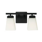 Capital Lighting Baxley 13'' W X 7'' H X 7'' E 2-light Vanity In Brushed Nickel With Soft White Glass Shade