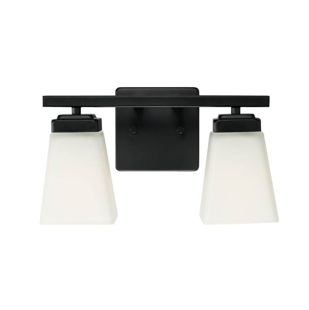 Capital Lighting Baxley 13'' W X 7'' H X 7'' E 2-light Vanity In Brushed Nickel With Soft White Glass Shade