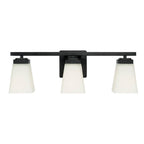 Capital Lighting Baxley 22'' W X 7'' H X 7'' E 3-light Vanity In Brushed Nickel With Soft White Glass Shade