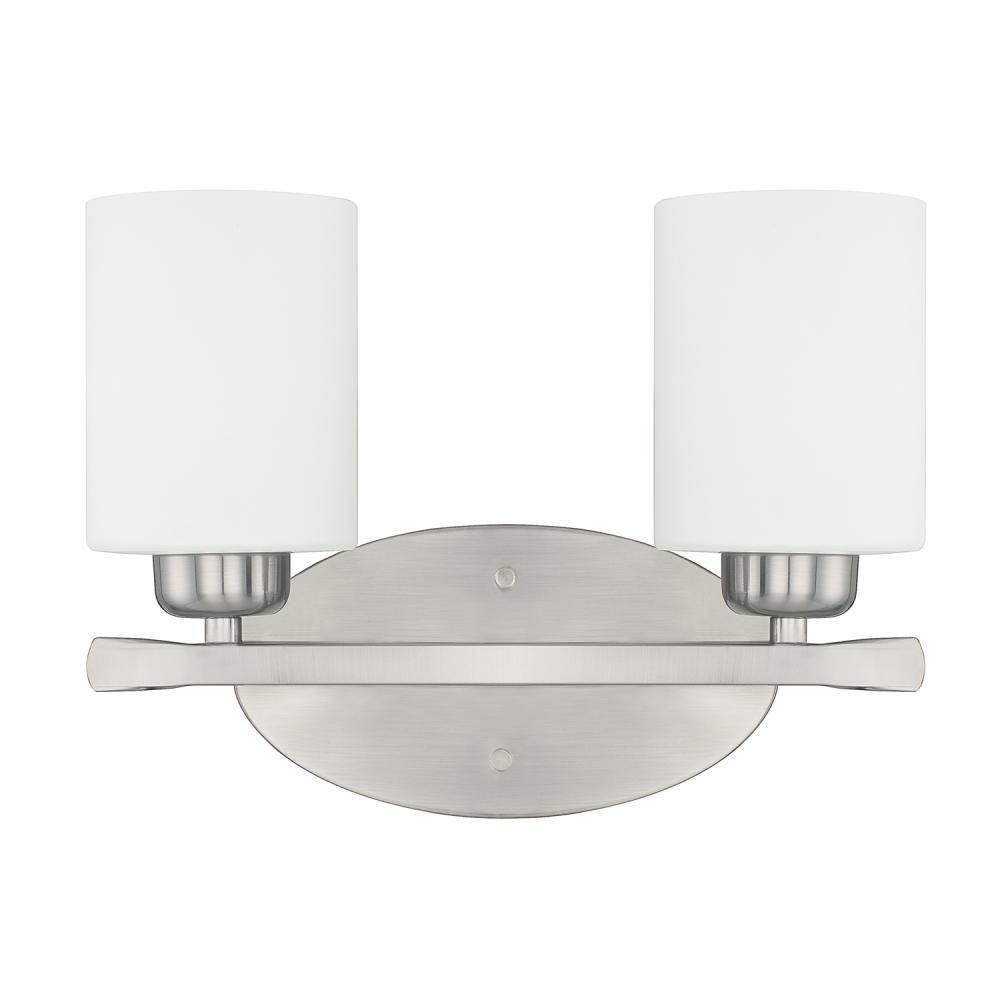 Capital Lighting Dixon 13'' W X 9'' H X 5.5'' E 2-light Soft White Glass Vanity In Brushed Nickel