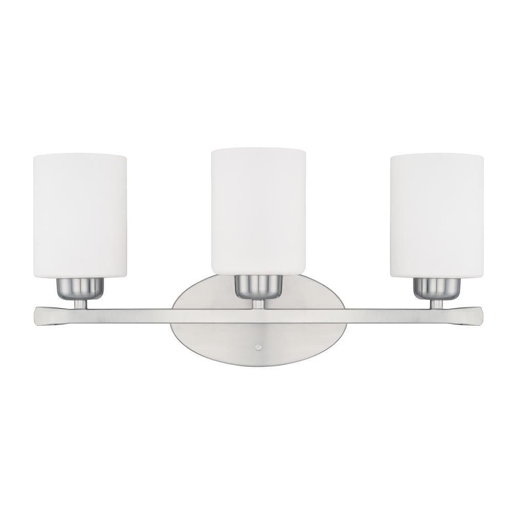 Capital Lighting Dixon 20.5'' W X 9'' H X 7'' E 3-light Soft White Glass Vanity In Brushed Nickel
