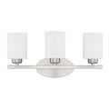 Capital Lighting Dixon 20.5'' W X 9'' H X 7'' E 3-light Soft White Glass Vanity In Brushed Nickel