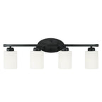 Capital Lighting Dixon 28.5'' W X 9'' H X 7'' E 4-light Soft White Glass Vanity In Brushed Nickel