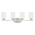 Capital Lighting Dixon 28.5'' W X 9'' H X 7'' E 4-light Soft White Glass Vanity In Brushed Nickel