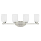 Capital Lighting Dixon 28.5'' W X 9'' H X 7'' E 4-light Soft White Glass Vanity In Brushed Nickel