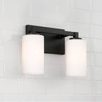 Capital Lighting 119821BI-545 Black Iron 13.25''w X 9.5''h 2-light Vanity In Black Iron With Soft White Glass Image 3