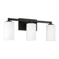 Capital Lighting 119831BI-545 Black Iron 23''w X 9.5''h 3-light Vanity In Black Iron With Soft White Glass Image 1