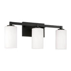 Capital Lighting 119831BI-545 Black Iron 23''w X 9.5''h 3-light Vanity In Black Iron With Soft White Glass Image 1