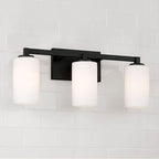 Capital Lighting 119831BI-545 Black Iron 23''w X 9.5''h 3-light Vanity In Black Iron With Soft White Glass Image 3