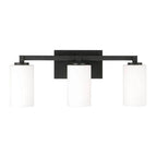 Capital Lighting 119831BI-545 Black Iron 23''w X 9.5''h 3-light Vanity In Black Iron With Soft White Glass Image 2