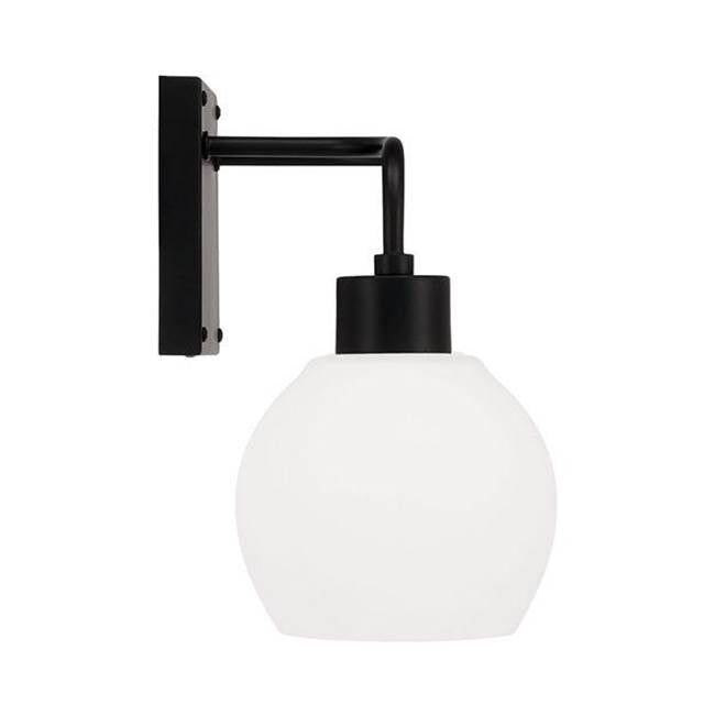 Capital Lighting 120021MB-540 Matte Black 15''w X 9.75''h 2-light Vanity In Matte Black With Soft White Glass Globes Image 2