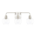 Capital Lighting Tanner 24.5'' W X 10'' H X 7'' E 3-light Clear Glass Vanity In Brushed Nickel