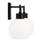 Capital Lighting 120041MB-540 Matte Black 34''w X 9.75''h 4-light Vanity In Matte Black With Soft White Glass Globes Image 2