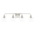 Capital Lighting Tanner 34'' W X 10'' H X 8'' E 4-light Clear Glass Vanity In Brushed Nickel