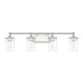Capital Lighting Camden 33'' W X 9'' H X 6.5'' E 4-light Clear Beveled Glass Vanity In Polished Nickel