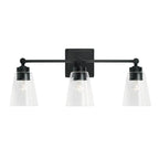 Capital Lighting Rory 23'' W X 10'' H X 7'' E 3-light Vanity In Aged Brass With Clear Cone Glass Shades