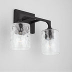 Capital Lighting 137321BI-486 Black Iron 13.5'' W X 10.5'' H X 6.5'' E 2-light Clear Water Glass Vanity In Black Iron Image 5