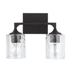 Capital Lighting 137321BI-486 Black Iron 13.5'' W X 10.5'' H X 6.5'' E 2-light Clear Water Glass Vanity In Black Iron Image 4