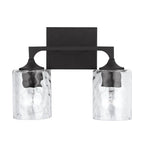 Capital Lighting 137321BI-486 Black Iron 13.5'' W X 10.5'' H X 6.5'' E 2-light Clear Water Glass Vanity In Black Iron Image 3