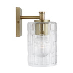 Capital Lighting 138331AD-491 Aged Brass 23'' W X 9'' H X 7'' E 3-light Seeded Embossed Glass Vanity In Aged Brass Image 2