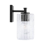 Capital Lighting 138331MB-491 Matte Black 23'' W X 9'' H X 7'' E 3-light Seeded Embossed Glass Vanity In Matte Black Image 2