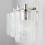Capital Lighting Emerson 23'' W X 9'' H X 7'' E 3-light Seeded Embossed Glass Vanity In Aged Brass