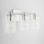 Capital Lighting 138331PN-491 Polished Nickel 23'' W X 9'' H X 7'' E 3-light Seeded Embossed Glass Vanity In Polished Nickel Image 5
