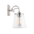 Capital Lighting 139122BN-496 Brushed Nickel 15'' W X 10.5'' H X 9'' E 2-light Vanity In Brushed Nickel With Clear Seeded Cone Glass Shades Image 2