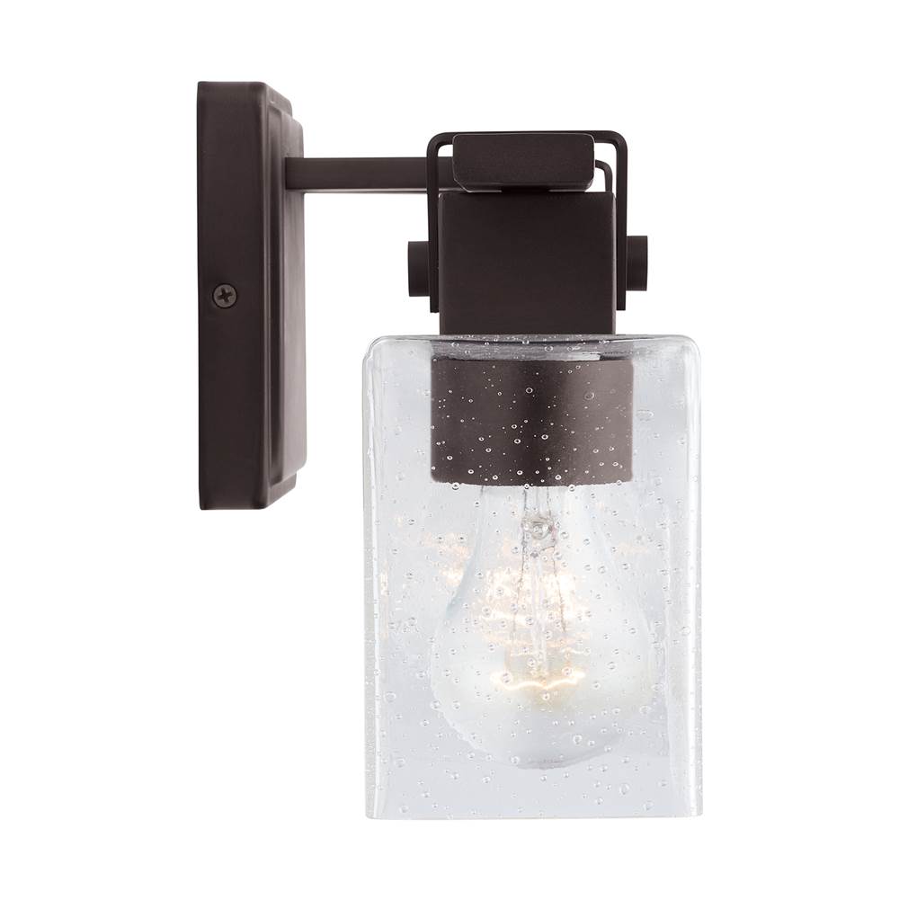 Capital Lighting 139124OR-498 Oil Rubbed Bronze 15.5'' W X 8'' H X 6'' E 2-light Vanity In Oil Rubbed Bronze With Clear Seeded Glass Rectangular Shades - Barn Door Farmhouse Style Image 2